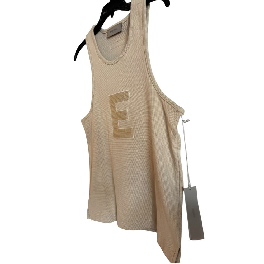 Essentials Fear Of God Tank Top Womens M Sand Beige Waffle Knit Pacsun Casual - Picture 4 of 6